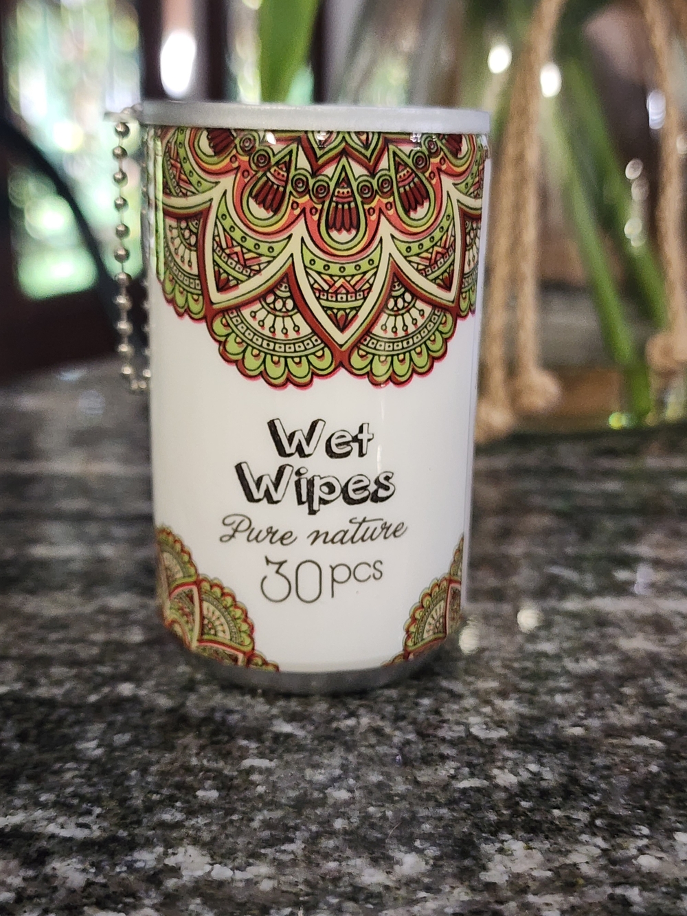 Wet Wipes Pure Nature - White with Green & Red Pattern, 30pcs
